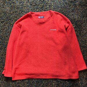 Chaps Polo Ralph Lauren Vintage Orange Fleece Sweater (M)